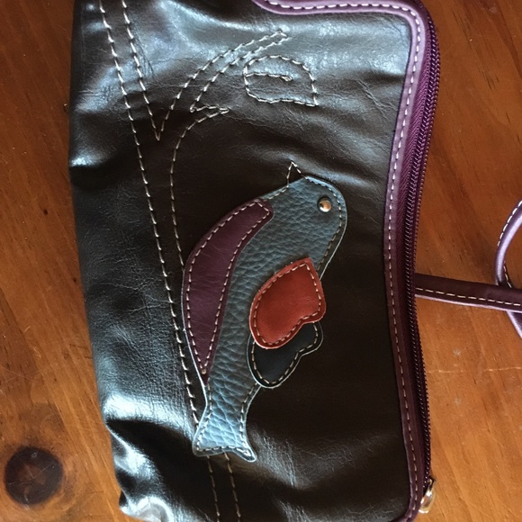 Handbags - Small clutch with sweet little bird